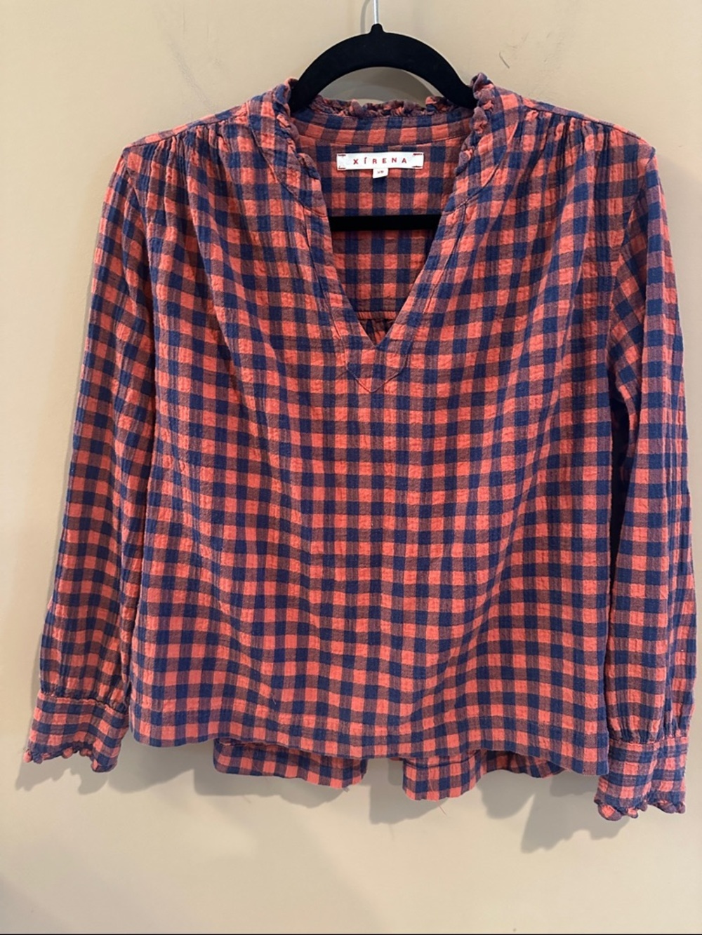 Xirena plaid blouse XS